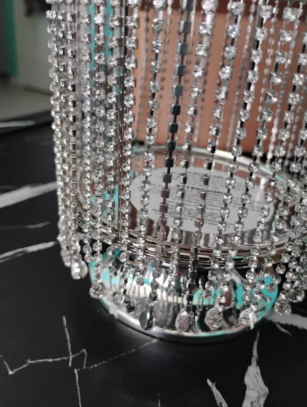 Bath & Body Works 3 Wick Rhinestone Dangling Candle Holder